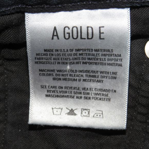 Agolde Black Wash Riley High Rise Cropped Straight Leg Jeans - Picture 11 of 11